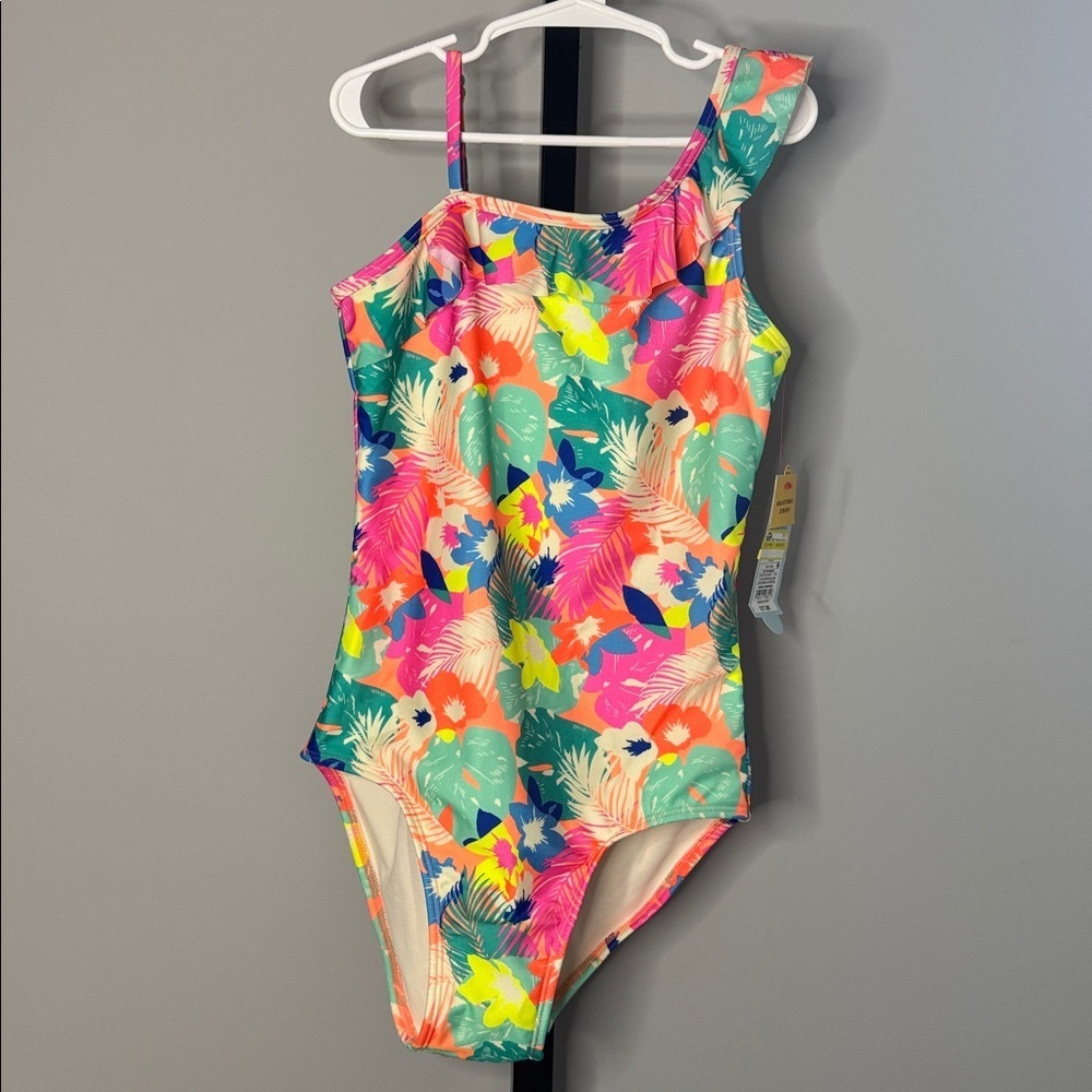 Cat & Jack Abstract One Piece Swim Bathing Suit Size L Large (10/12) New NWT